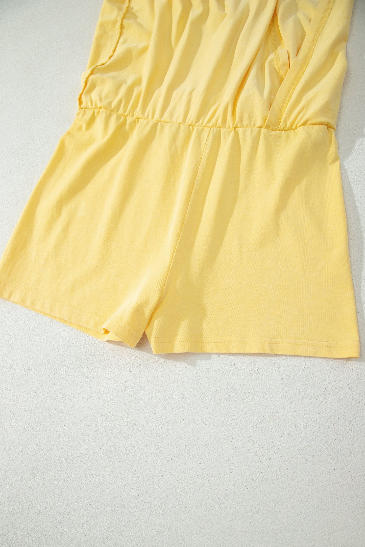2 Piece Mineral Wash Cotton Tank Top Lined Split Skort Set
