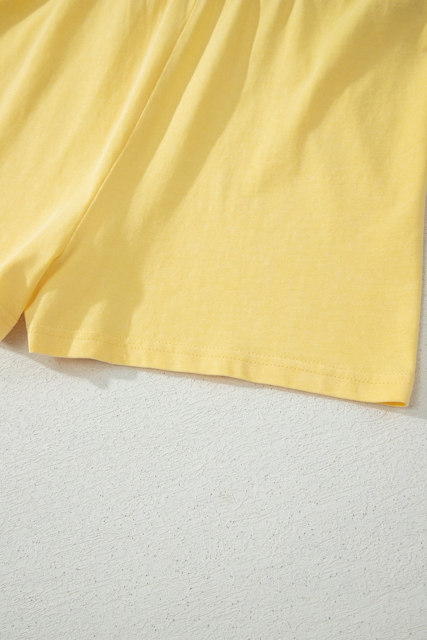 2 Piece Mineral Wash Cotton Tank Top Lined Split Skort Set